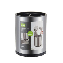 Stainless Steel Utensil Holder with Removable Divider and