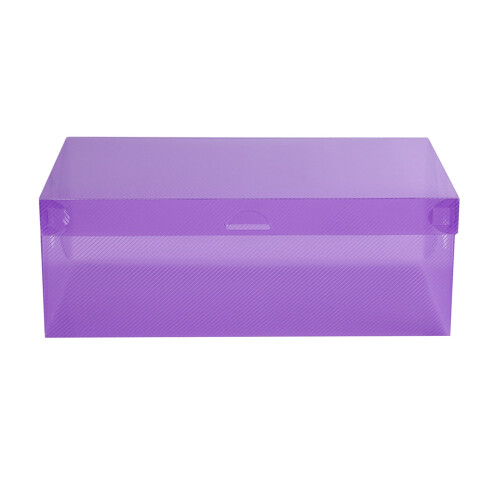 Shoe Storage Box Clear Plastic Thick Clamshell with Lid 1PC