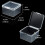 Clear Plastic Bead Storage Box with Hinged Lid 2