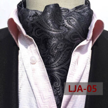 Men's Paisley Floral Polka Dot Cravat Ascot Neck Tie