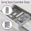 Flatware Drawer Organizer Grey Expandable Cutlery Divider 2