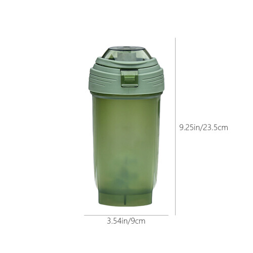 Noiseless Shaker Bottle Green 600ml Leakproof 2