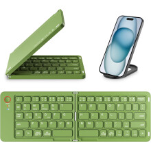 Mini Foldable Bluetooth Keyboard Aluminum 3-Device Sync