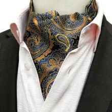 Men's Ascot Scarf Paisley Pattern Wedding Tie