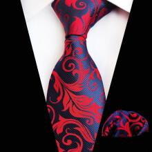 Men's Floral Paisley Tie and Pocket Square Set