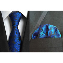 Men's Floral Paisley Tuxedo Tie and Pocket Square Set