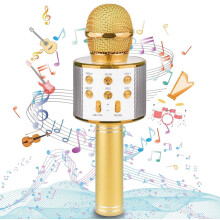 Bluetooth Wireless Karaoke Microphone for Kids Rose Gold