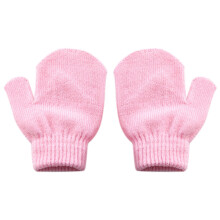 Xinwanna Kids Winter Gloves Acrylic Full-Finger Pink 1 Pair