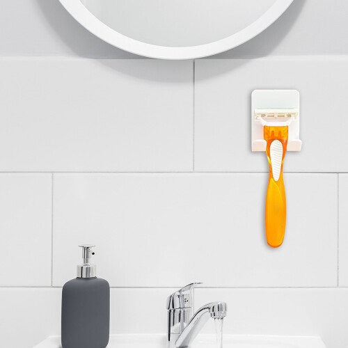Bathroom Door-Mount Storage Rack with Double Hooks 2