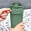 Noiseless Shaker Bottle Green 600ml Leakproof 6