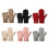 Women's Half-Finger Gloves Windproof Knitted Double-Layer 6