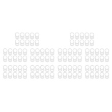 100 Pcs Button Silicone Ring Mam Pacifier Holder Mannequin Clip Adapter Transparent