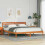 VidaXL vidaXL Bed Frame with Headboard Brown Pine wood 1