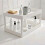 White Plastic 2-Tier Desktop Storage Rack 11.02x7.09x5.91 4