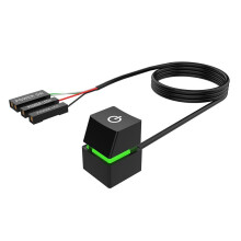 Portable /Off PC Power Button Cable Desktop Computer Switches Extension Cord for Home 400Cm Green Light