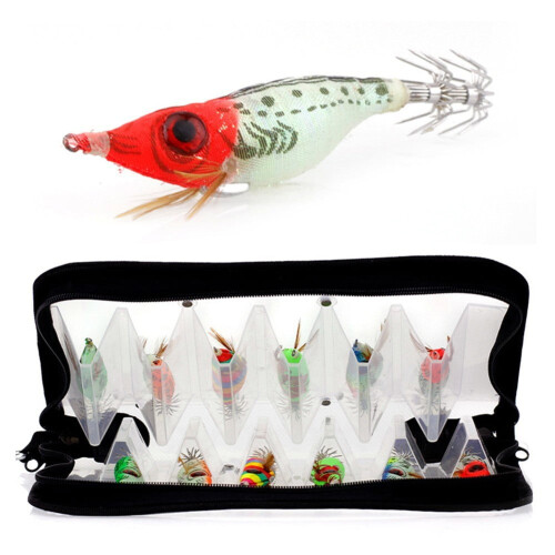 Squid Jig Lure Wooden Shrimp Bait 2# 2