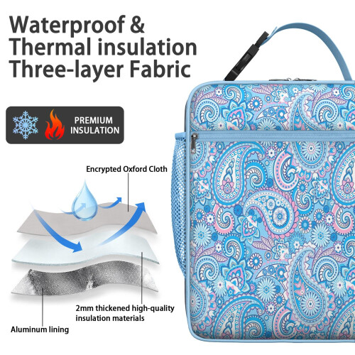 Bohemian Insulated Tote Bag Waterproof 1 Pack 2