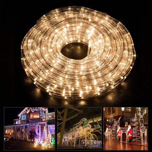 LED Rope Light Warm White 30 Ft Waterproof Cuttable 1