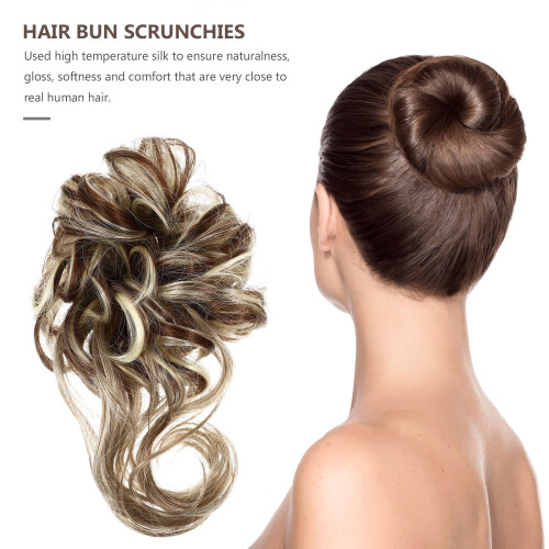 Masteelf messy bun hairpiece natural silk look assorted 2
