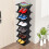 Unbranded Stackable Plastic Shoe Rack Black 6