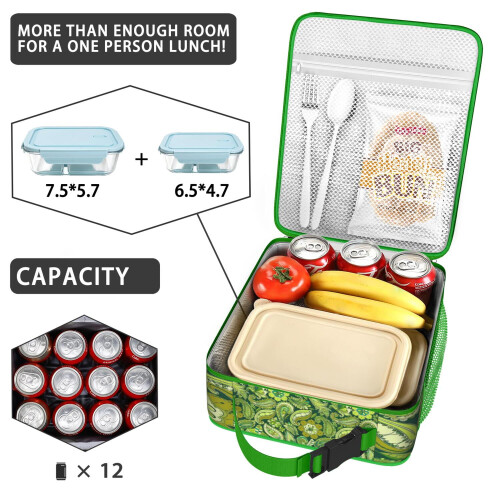 Boho Chic Thermal Meal Carrier Portable Food Bag 1 Pack 2