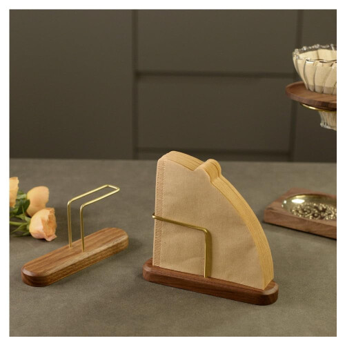 Coffee Filter Holder Walnut Stand 1 Piece 1