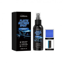 HOMONTH Plastic Restorer Spray Restore Shiny Black Finish for Car Interior Exterior Dashboard Trim Care
