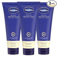 Vaseline Original Healing Jelly 3 Pack White Petrolatum Skin Protectant for Mess-Free Moisturizing On-the-Go, with 3x Purified Purity, 6.8 oz