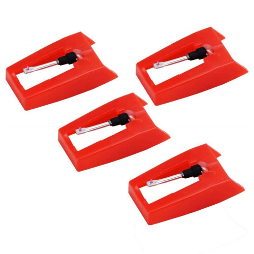 4Pcs Record Player Needles Turntable Stylus Replacement Stylus with Cleaner Brush for Vinyl Record Player Phonograph 2