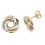 9ct 2 Colour Gold Ladies Stud Earrings - 11mm*11mm 1
