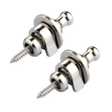 Premium Guitar Strap Locks and Buttons Security Quick Release Straplocks Strap Retainer System Nickel (Pack of 6)