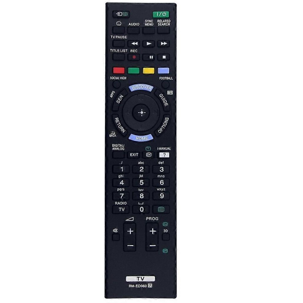 Replace Rm-Ed060 Remote Control For Sony Tv Remote Control Kdl-42W815b, Kdl-42W817b, Kdl-42W828b 4336787652566