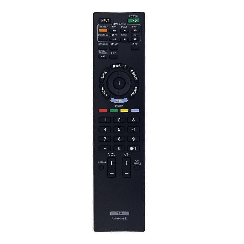 Replace Rmyd049 Tv Remote Control For Sony Tv Kdl-32Ex707 Kdl-32Bx305 Rm-Yd049 Remote Control 9168117126370