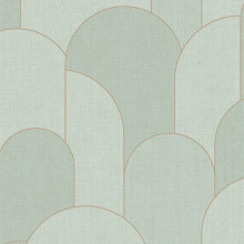 (Sage Green) Arches Geometric Textured Vinyl Wallpaper