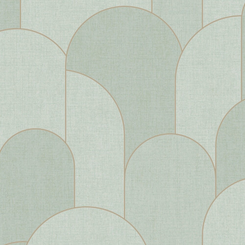 Muriva (Sage Green) Arches Geometric Textured Vinyl Wallpaper