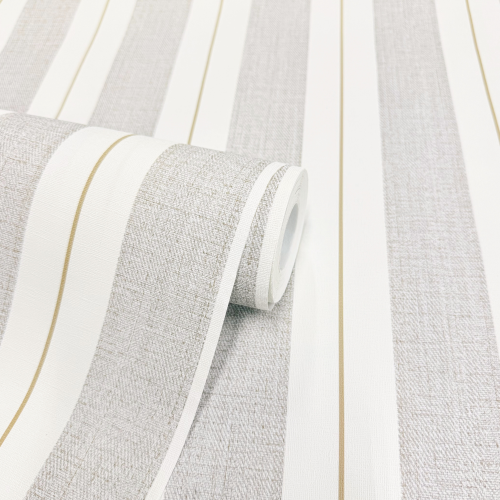 Muriva (Greige) Bernice Stripe Wallpaper Muriva 2