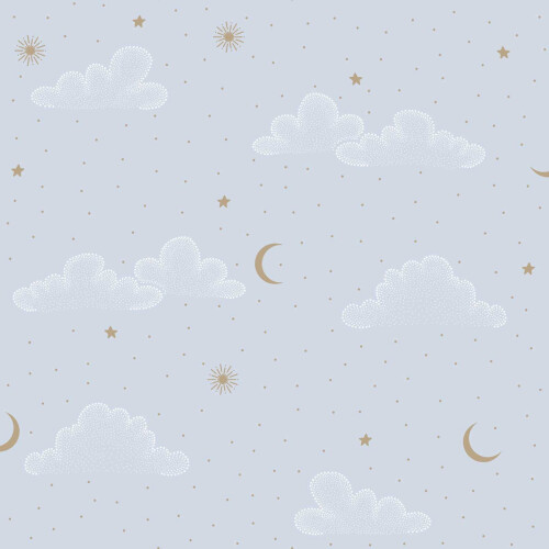 Muriva Gentle Night Sky Wallpaper Light Blue Muriva N07321