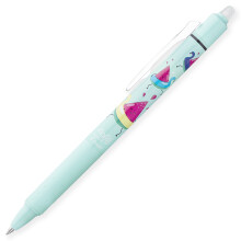 (Soft Green/ Black Ink) Pilot FR7 Clicker Erasable Rollerball Pen, Pool Party Edition
