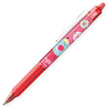 (Coral Pink/ Blue Ink) Pilot FR7 Clicker Erasable Rollerball Pen, Sweet Paradise Edition