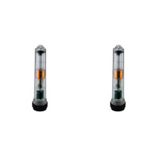 2X Self-Generated Transparent Emergency Fluorescent Torch Flashlight Hand-Cranked Charging Far-Pull Strong Magnet