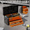 Steel Toolbox with Drawer, Portable Storage Case, Orange 8