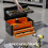 Steel Toolbox with Drawer, Portable Storage Case, Orange 6
