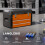 Steel Toolbox with Drawer, Portable Storage Case, Orange 7