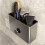 Aluminum Toothbrush Holder Wall Mounted - Space-Saving Bathroom Organizer for Toothbrush, Toothpaste 5