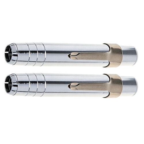 2Pcs Retractable Metal Dustless Chalk Extender Ergonomic-Silver