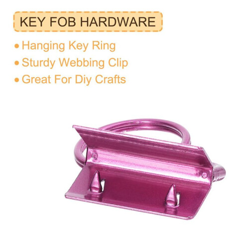 20PCS Key Fob Hardware with Keychain Rings for Bag Webbing, 2