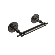 Windsor Royal Solid Brass Toilet Roll Holder 210mm Polished Black Nickel