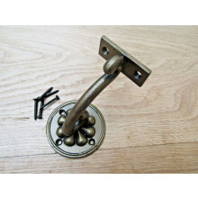 Cast Iron Fancy Decorative Handrail Bracket Antique Brass 80mm Stair