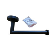Modern Stainless Steel Toilet Roll Holder 180mm Matt Black