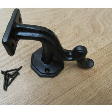 Dorchester Cast Iron Handrail Brackets 3" Black Antique Stair Support